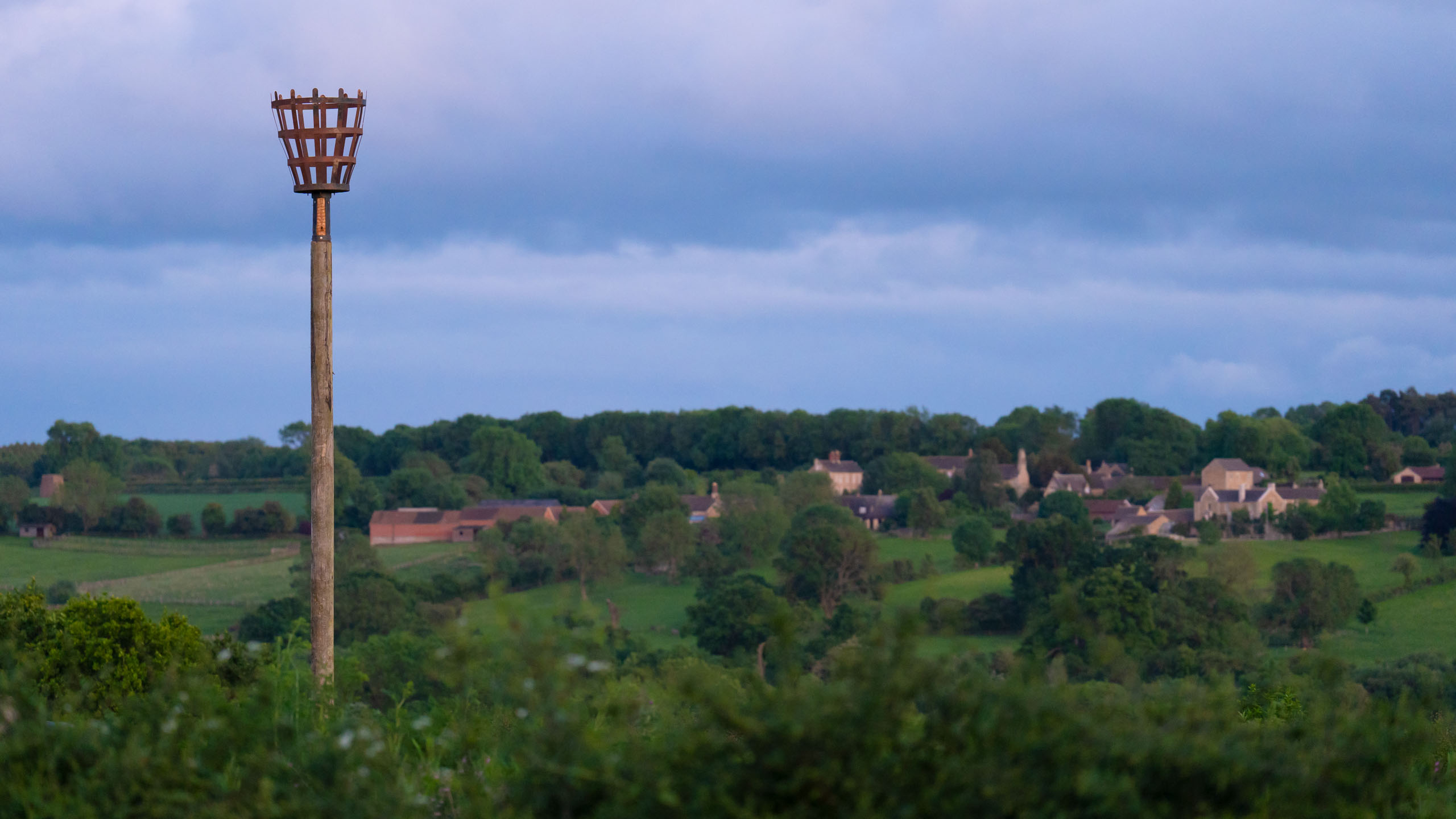 The Queen's Platinum Jubilee beacon installed ready at Picks Barn