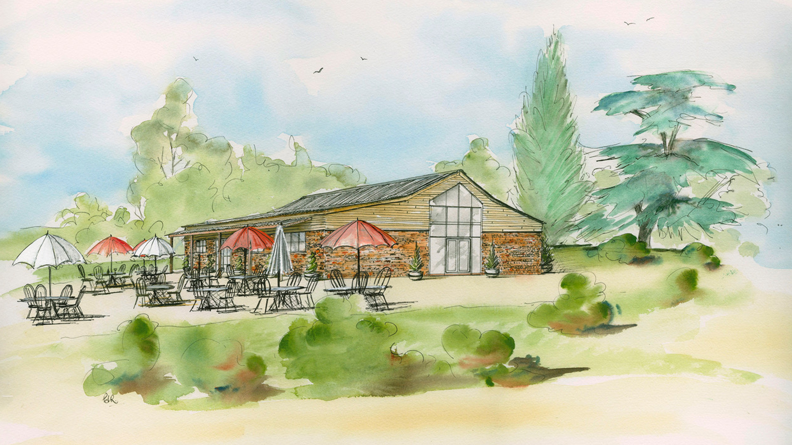 An artist's impression of how Picks Barn may look (view from the south east)