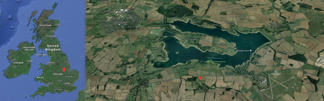 Lyndon in Rutland, UK - Satellite view image. Lyndon in Rutland, UK - Satellite view image.